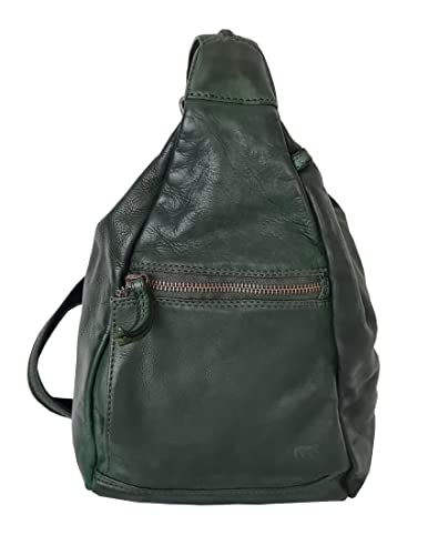 zarolo Bear Design -Brusttasche Sling Rucksack Schultertasche, LEDER Crossbody UNISEX Umhängetasche Sporttasche Kompatibel Reise Daypack Used Look von zarolo