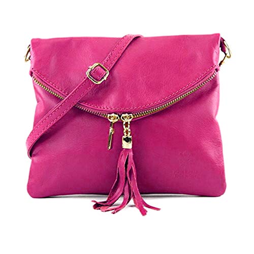 zarolo Damen Leder Tasche klein, Damen Umhängetasche, Pochette, Minibag echtes Leder italienische Handarbeit von zarolo