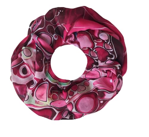 zarolo Damen Loop Schal Bubble mehrfarbig, Schlauchschal dünn, Halstuch bunt mehrfarbig, Rundschal Tücher Farbverlauf Bunt leicht von zarolo