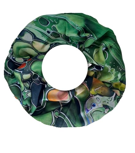 zarolo Damen Loop Schal Bubble mehrfarbig, Schlauchschal dünn, Halstuch bunt mehrfarbig, Rundschal Tücher Farbverlauf Bunt leicht von zarolo