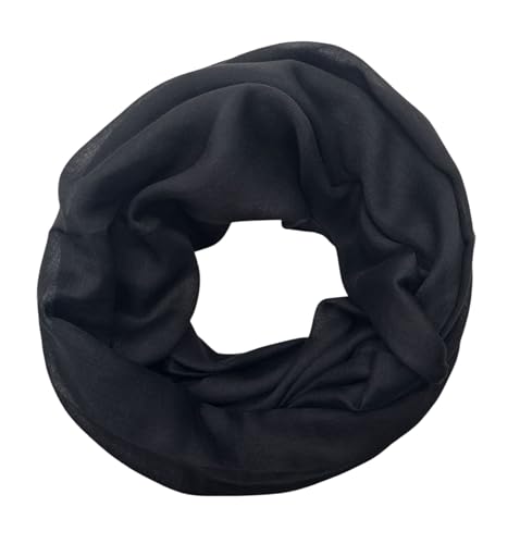 zarolo Damen Loop Schal einfarbig, Schlauchschal dünn, Halstuch Einfarbig, Damen Rundschal weiche. Viskose, Baumwolle von zarolo