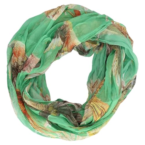 zarolo Loop - Schal/Schlauchschal Floral Muster in verschiedenen Farben, leicht & seidig von zarolo