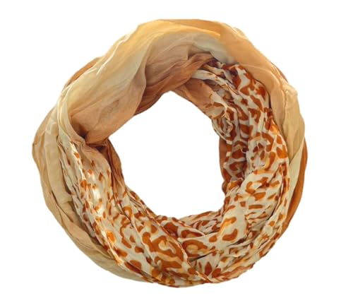 zarolo Loop - Schal/Schlauchschal Leo Muster in verschiedenen Farben, Hochwertig, 4, M von zarolo
