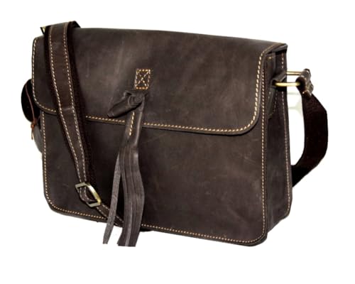 zarolo UNISEX lassige Umhängetasche, Messenger, Schultertasche, Cross Body, Wildleder Tasche, Handtasche Italienische Handarbeit M2030 von zarolo