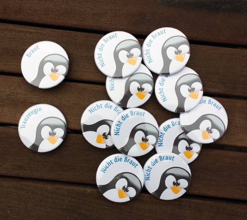 Jga-Button-Set Pinguin von zartbesaitet