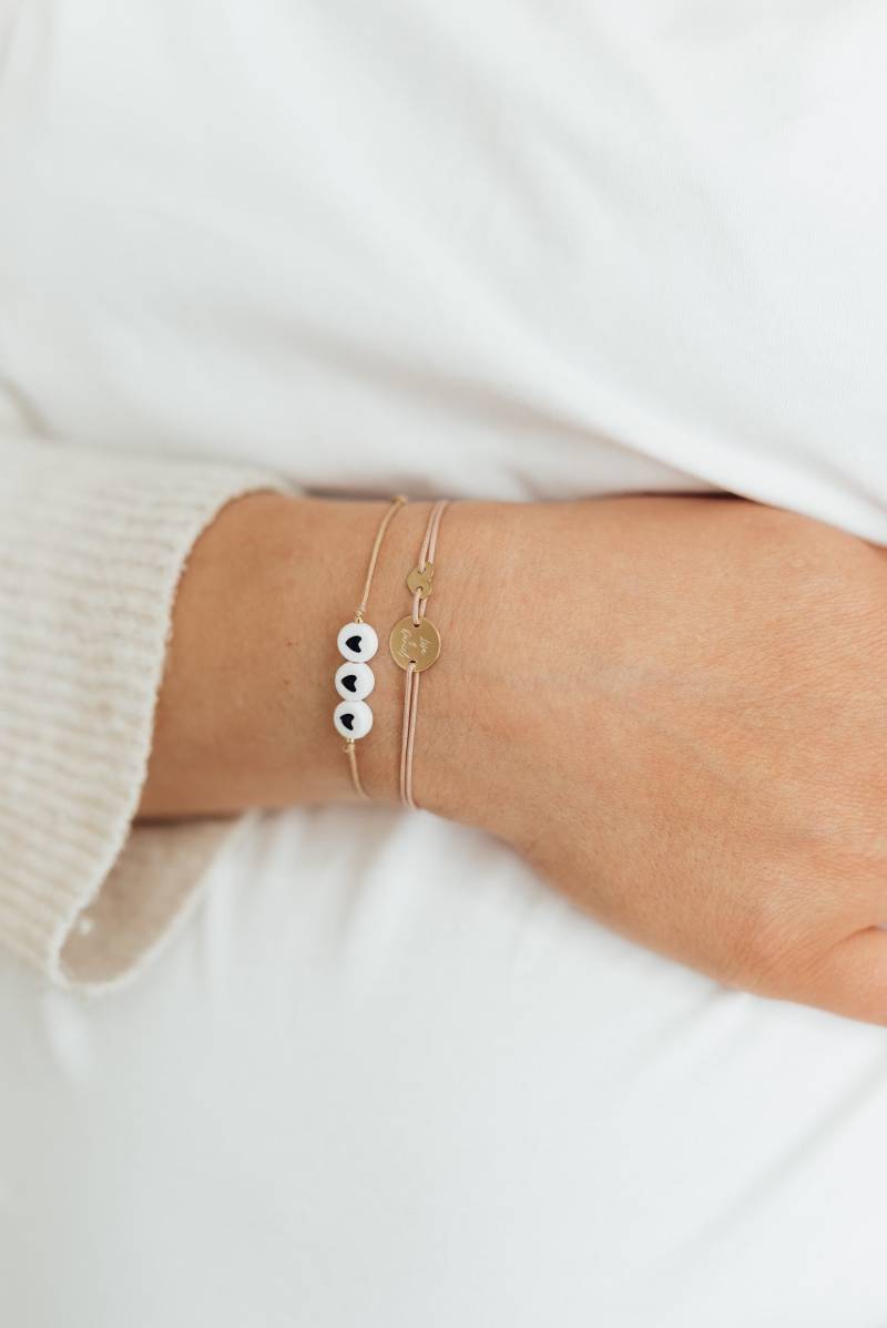 Gravurarmband Herz | Namensarmband Armband Mit Name Personalisiert Familienarmband Freundschaftsarmband Trauzeugin von zartglaenzend