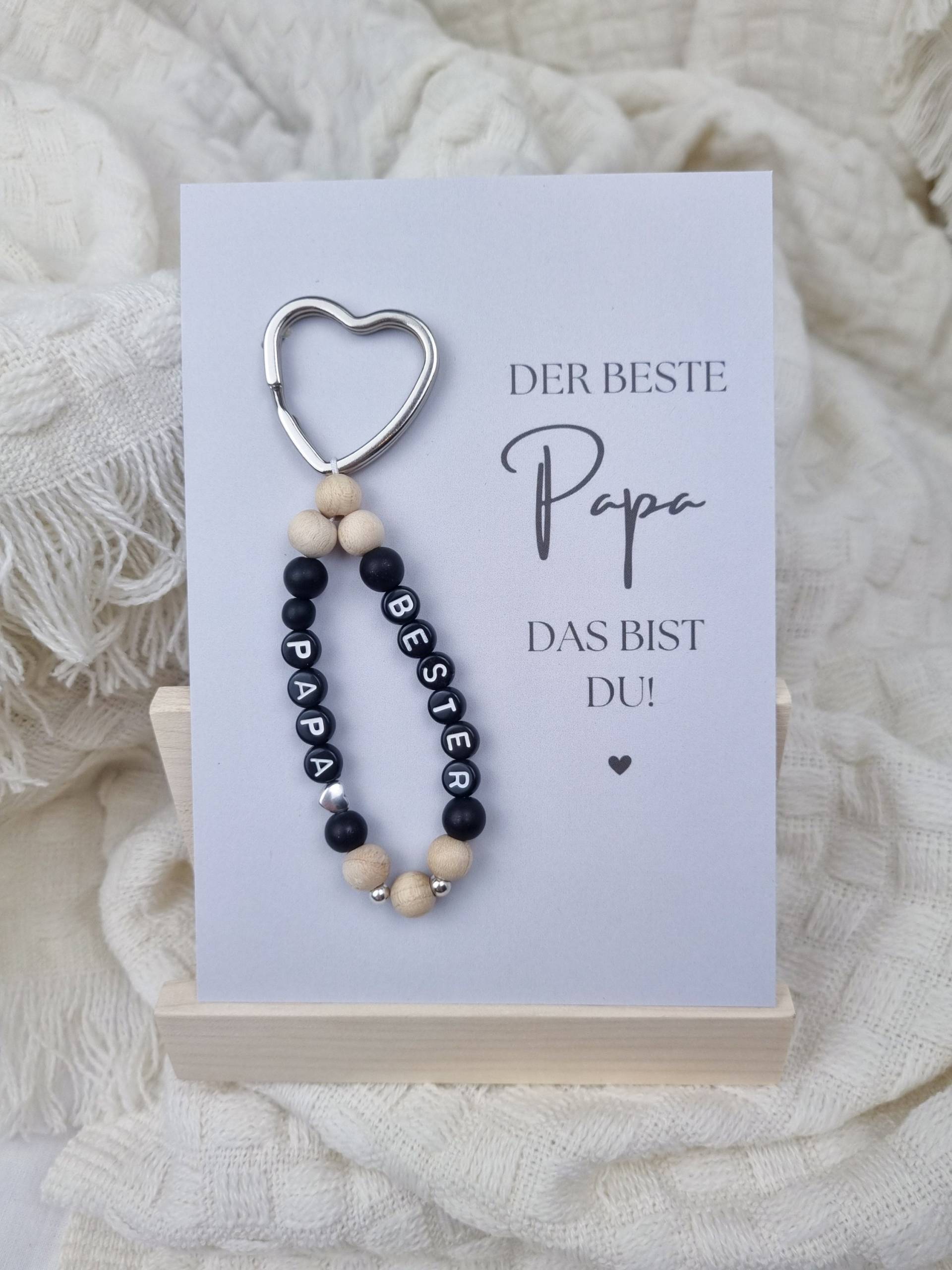 Schlüsselanhänger Bester Papa | Mit Karte Der Beste Das Bist Du von zauberhafthochdrei