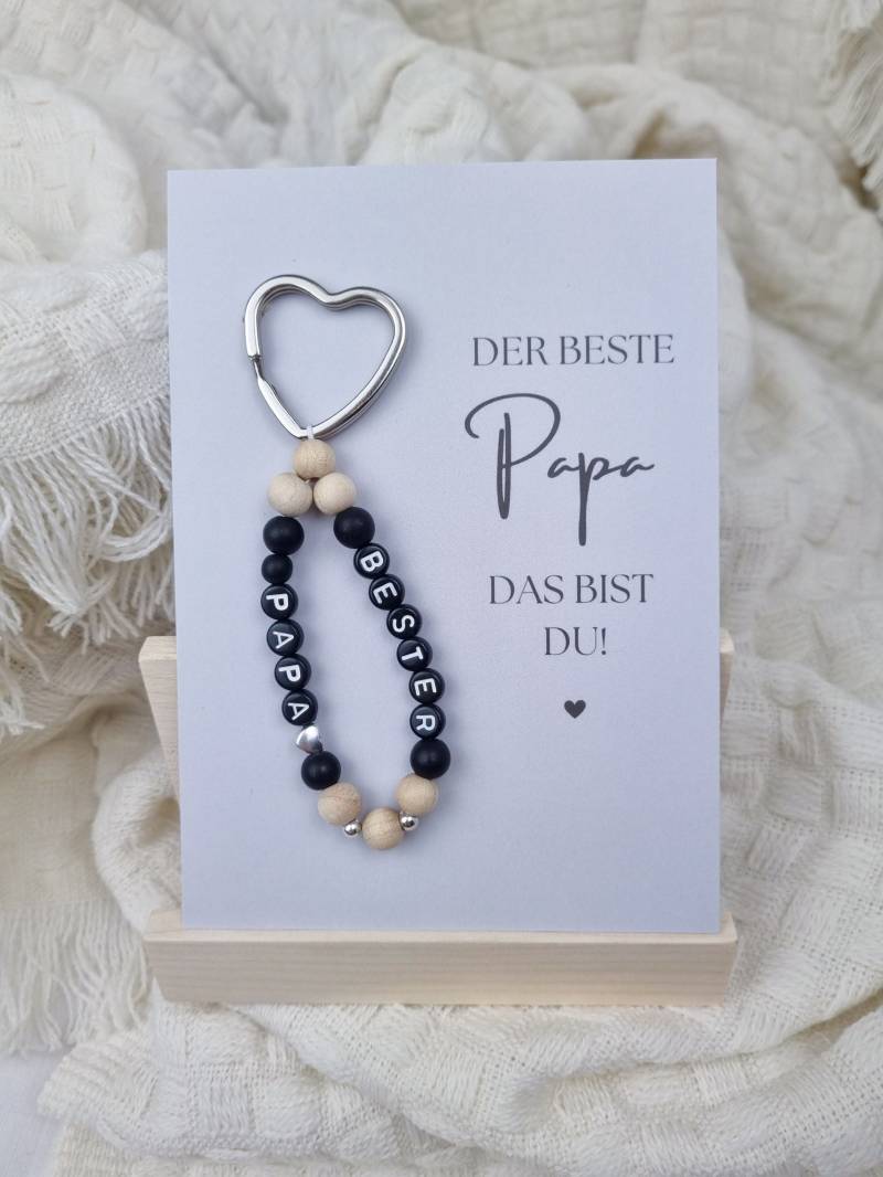 Schlüsselanhänger Bester Papa | Mit Karte Der Beste Das Bist Du von zauberhafthochdrei