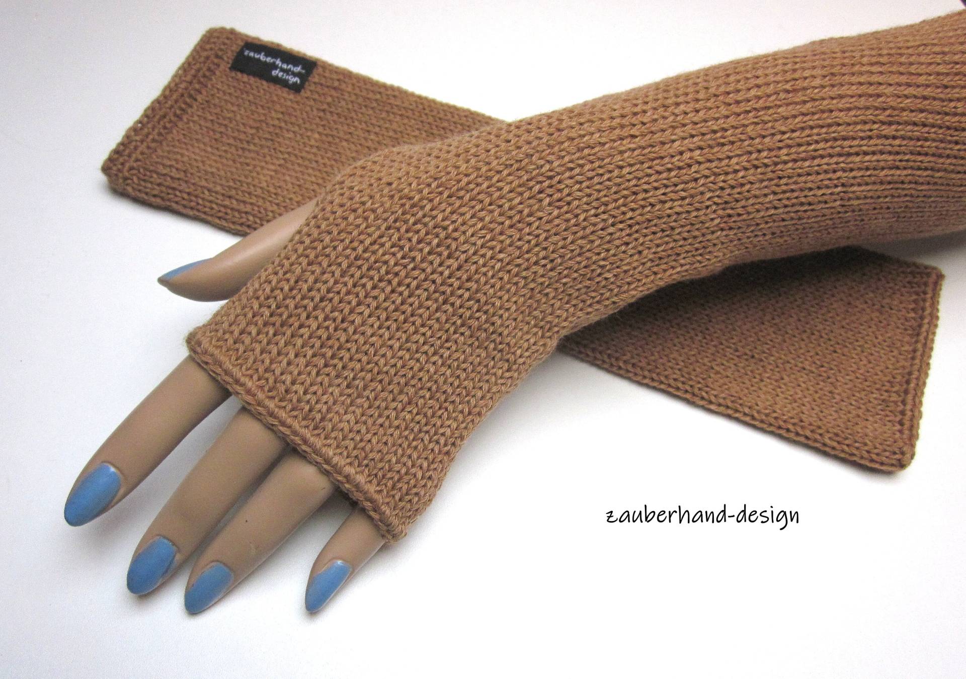 Armstulpen Wolle | Gestrickt Style-Fine-Merino-30 von zauberhanddesign