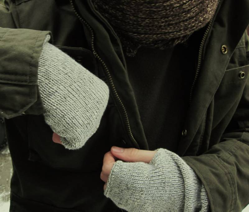 Männer Pulswärmer Gestrickt - Fingerlose Herren Handschuhe | Fun-Alp von zauberhanddesign