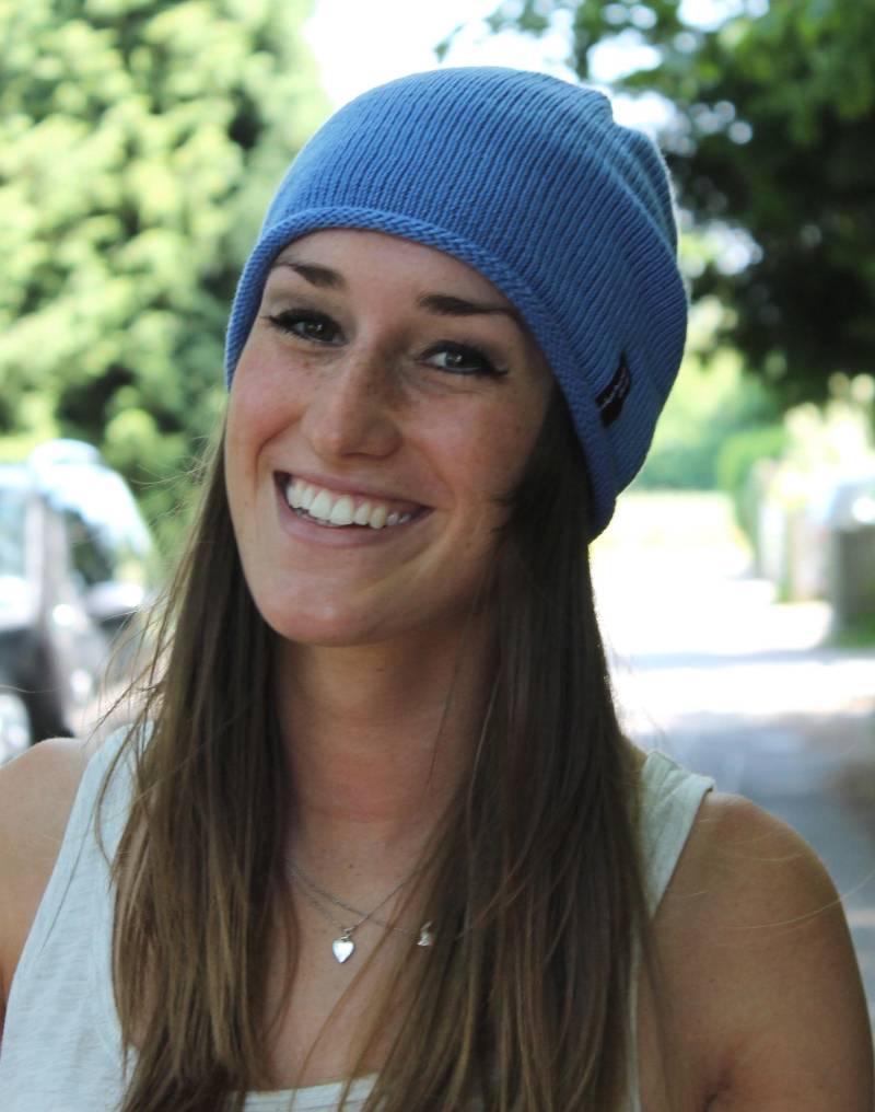 Rollrand Beanie Wolle - Strickmütze Style-Fine-Merino von zauberhanddesign