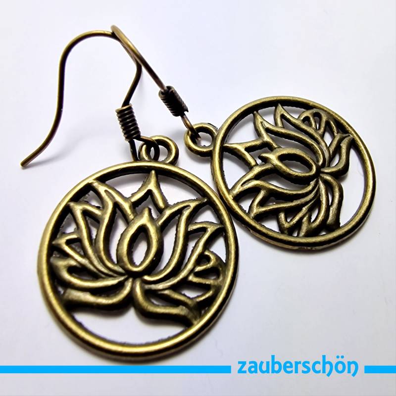 Lotus Blume Ohrringe von zauberschoeneWelt