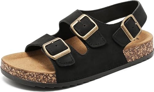 Pantoletten Sandalen Damen Mit Kork Fußbett Anti-Rutsch Sommer Schlappen Sandalens Herren Mit Verstellbaren Riemen, Rutschfest Gummisohle Schaum Hausschuhe Schnalle Bequeme Sandaletten Trekking Pantoletten Sandalen Damen Mit Kork Fußbett Anti-Rutsch Sommer Schlappen Sandalens Herren Mit Verstellbaren Riemen, Rutschfest Gummisohle Schaum Hausschuhe Schnalle Bequeme Sandaletten Trekking von zaxunai