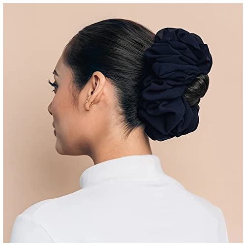 zebiaotech Stirnband Damen Malaysian Bündel Haarbindung for muslimische Frauen Chiffon Gummiband Schöne Hijab Volumizing Scrunchie Große Kopftuch Zubehör Stirnband Damen Winter (Size : Deep Blue) von zebiaotech