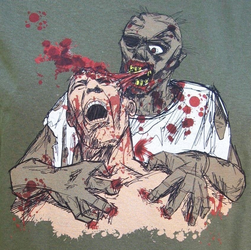 Zombie-Shirt - Grafik Zombie Design Original Kunstwerk T-Shirt Kostenloser Versand in Den Usa Zombie-Shirt - Grafik Zombie Design Original Kunstwerk T-Shirt Kostenloser Versand in Den Usa von zedszombieranch