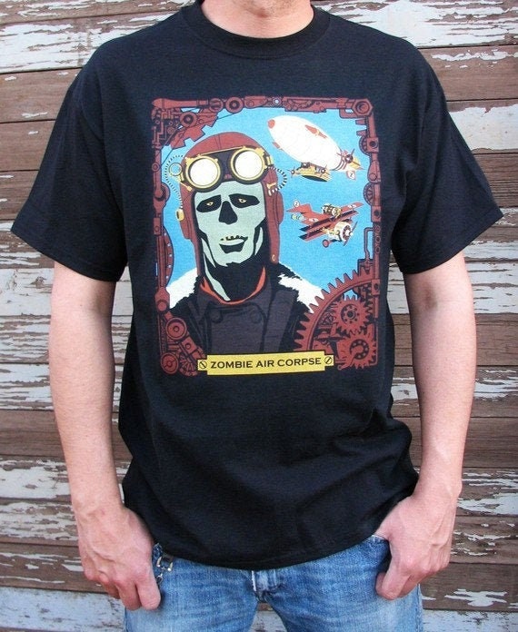 Zombie-Shirt - Zombie Air Corpse Wpa Poster T-Shirt Kostenloser Versand in Den Usa Zombie-Shirt - Zombie Air Corpse Wpa Poster T-Shirt Kostenloser Versand in Den Usa von zedszombieranch