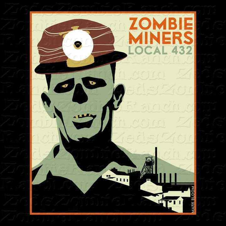 Zombie-Shirt - Zombie Bergmann Wpa Poster T-Shirt Kostenloser Versand in Usa von zedszombieranch