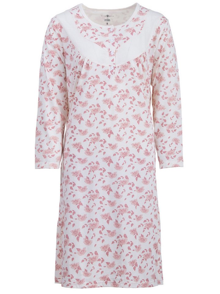 zeitlos Nachthemd Nachthemd Langarm - Helene Chrysantheme von zeitlos