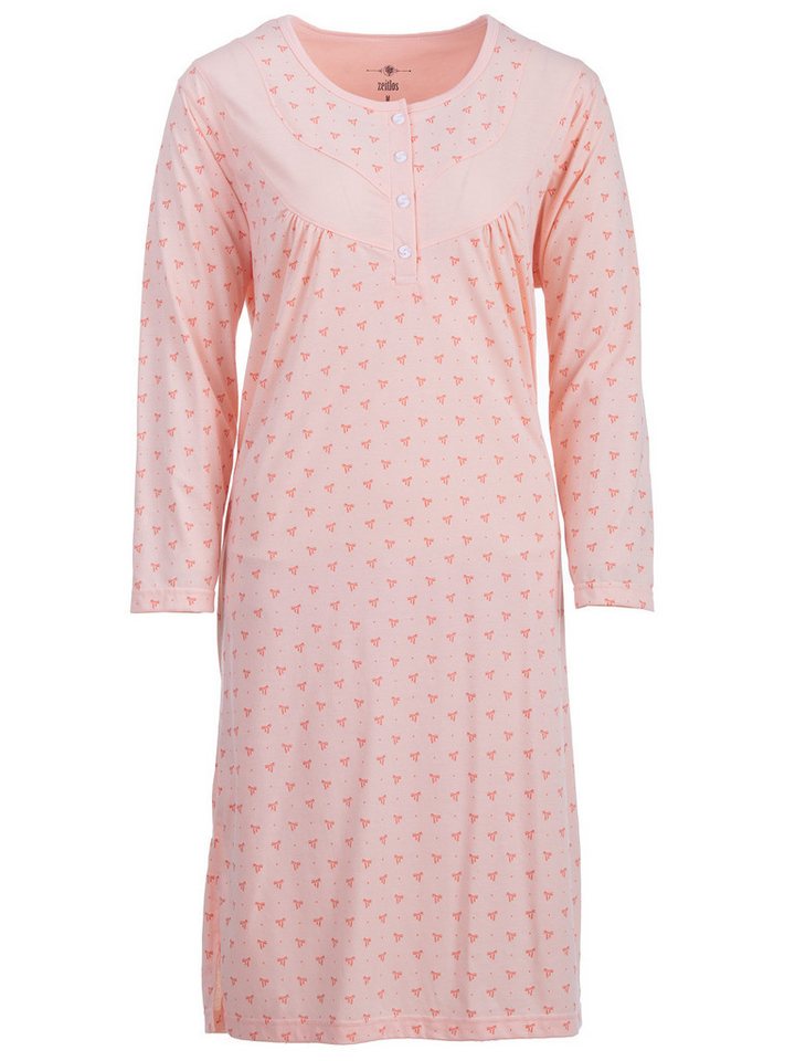 zeitlos Nachthemd Nachthemd Langarm - Helene Schleife von zeitlos