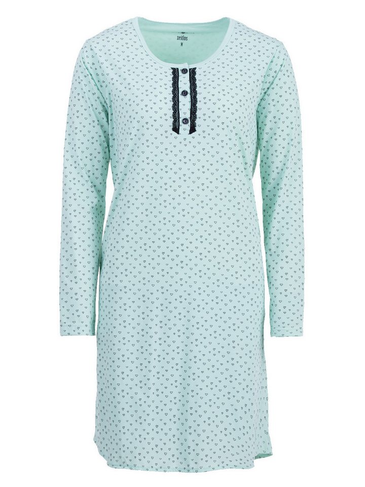 zeitlos Nachthemd Nachthemd Langarm - Marry Herz & Spitze von zeitlos