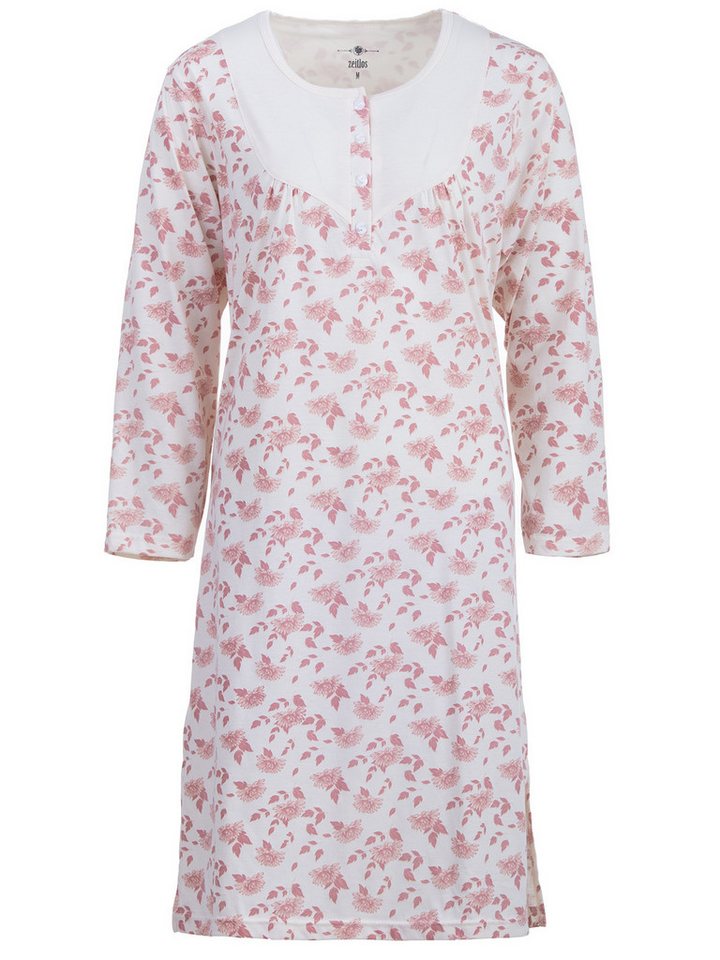 zeitlos Nachthemd Nachthemd Langarm - Romy Chrysantheme von zeitlos