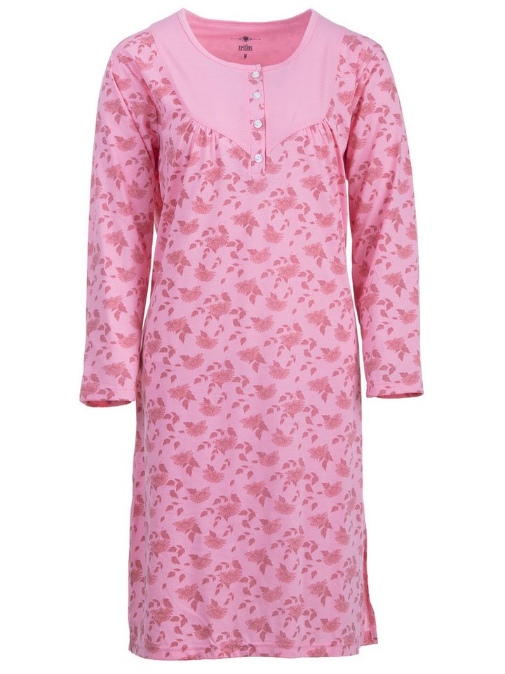 zeitlos Nachthemd Nachthemd Langarm - Romy Chrysantheme von zeitlos