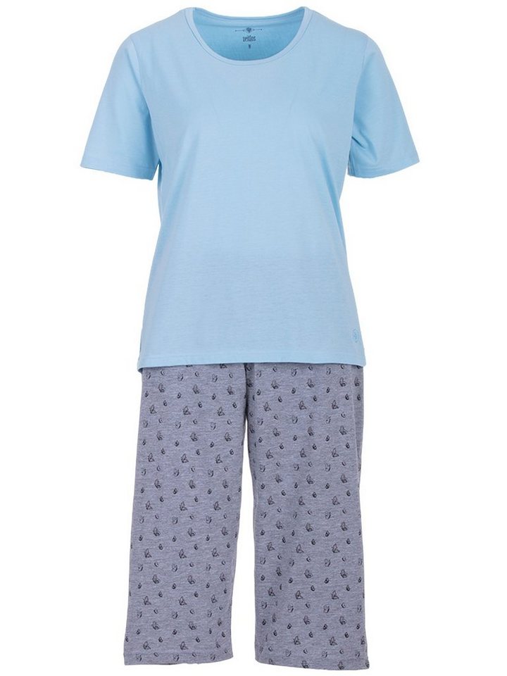 zeitlos Schlafanzug Pyjama Set Capri - Schmetterling von zeitlos