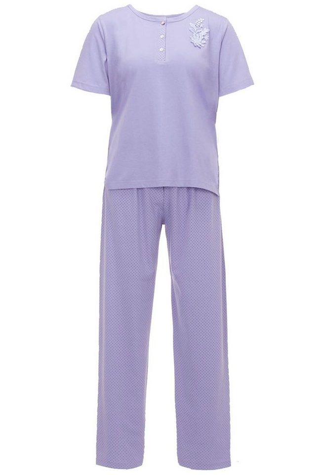 zeitlos Schlafanzug Pyjama Set Kurzarm - Uni Punkte von zeitlos