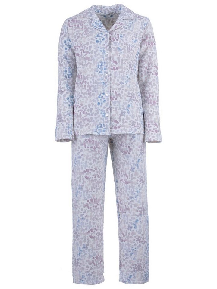 zeitlos Schlafanzug Pyjama Set Thermo - Tupfen Kragen Knopfleiste von zeitlos