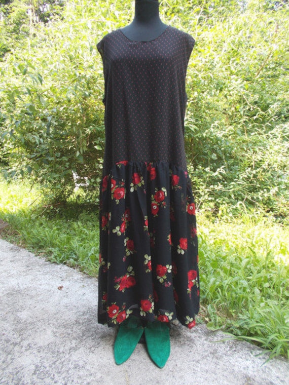 Kleid "Summertime"Chiffonrosenpunktexl von zeitschnur