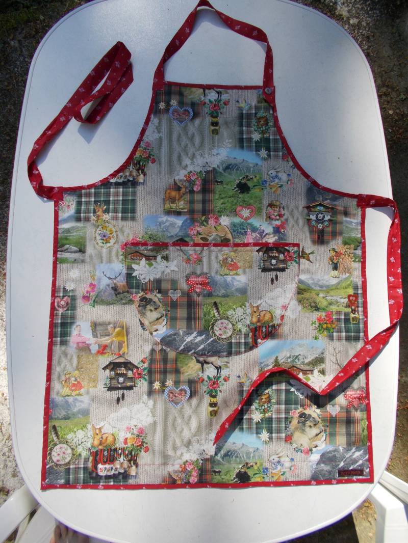 Küchenschürze No 2 "Bayernromantik" Xxl von zeitschnur