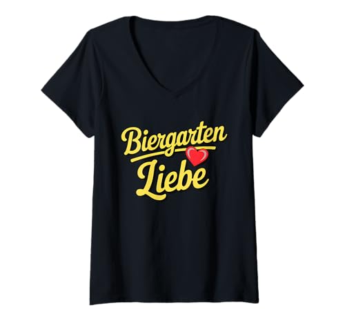 Damen Biergarten Liebe – Lustiges Sommer Stammtisch T-Shirt mit V-Ausschnitt Damen Biergarten Liebe – Lustiges Sommer Stammtisch T-Shirt mit V-Ausschnitt von zeitzone4design Bier Herz Lustig Sommer Design