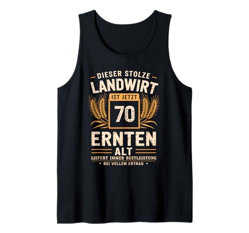 Herren Landwirt Geburtstag 70 Jahre – Stolzer Bauer – 70 Ernten Tank Top Herren Landwirt Geburtstag 70 Jahre – Stolzer Bauer – 70 Ernten Tank Top von zeitzone4design - Erntekraft Geburtstagsserie