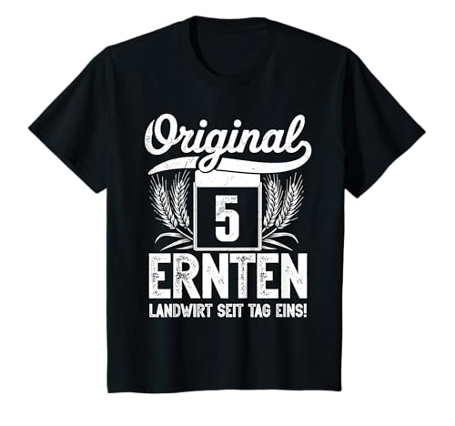 Kinder Original 5 Ernten – Landwirt Jubiläum Bauern 5.Geburtstag T-Shirt Kinder Original 5 Ernten – Landwirt Jubiläum Bauern 5.Geburtstag T-Shirt von zeitzone4design - Landwirtschaft Ernte Jubiläum