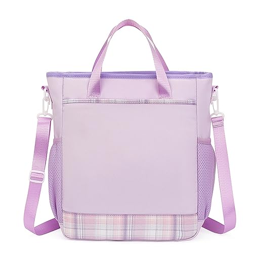 zeizafa 2023 Neue modische Büchertaschen für Mädchen, Grundschüler, vielseitiger Rucksack, Schultasche, Umhängetasche, Lunchtasche, Federmäppchen, violett, tuition bag von zeizafa