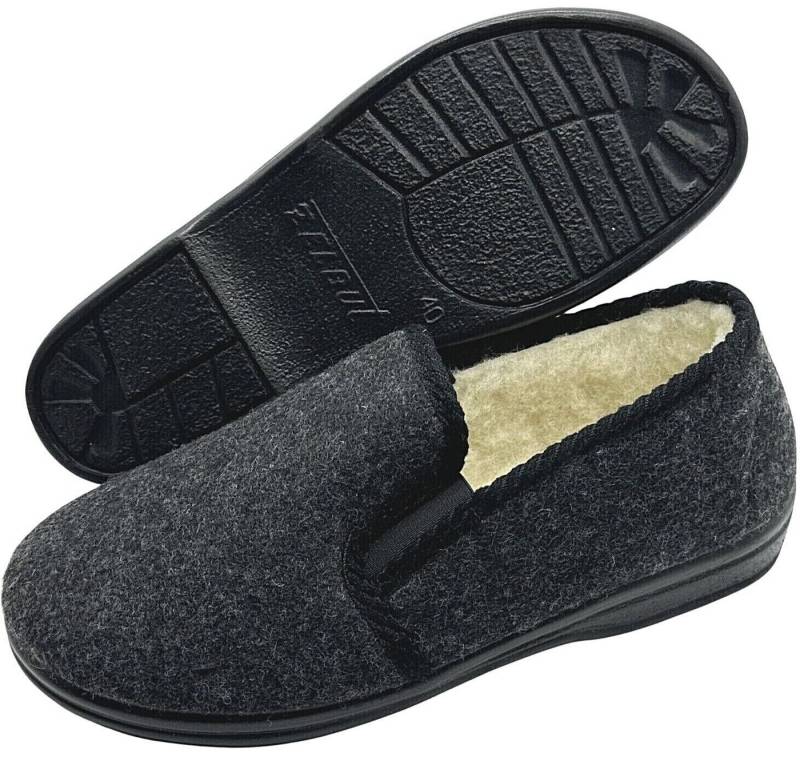 zelbut Damen Herren Winter Hausschuhe Filz Hüttenschuhe Schafwolle Gefüttert Hausschuh Schurwolle von zelbut