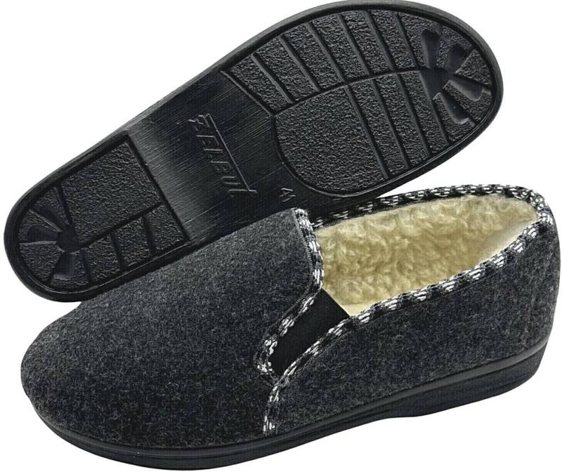 zelbut Damen Winter Hausschuhe Filz Hüttenschuhe Schafwolle Warm Gefüttert Hausschuh Schurwolle von zelbut