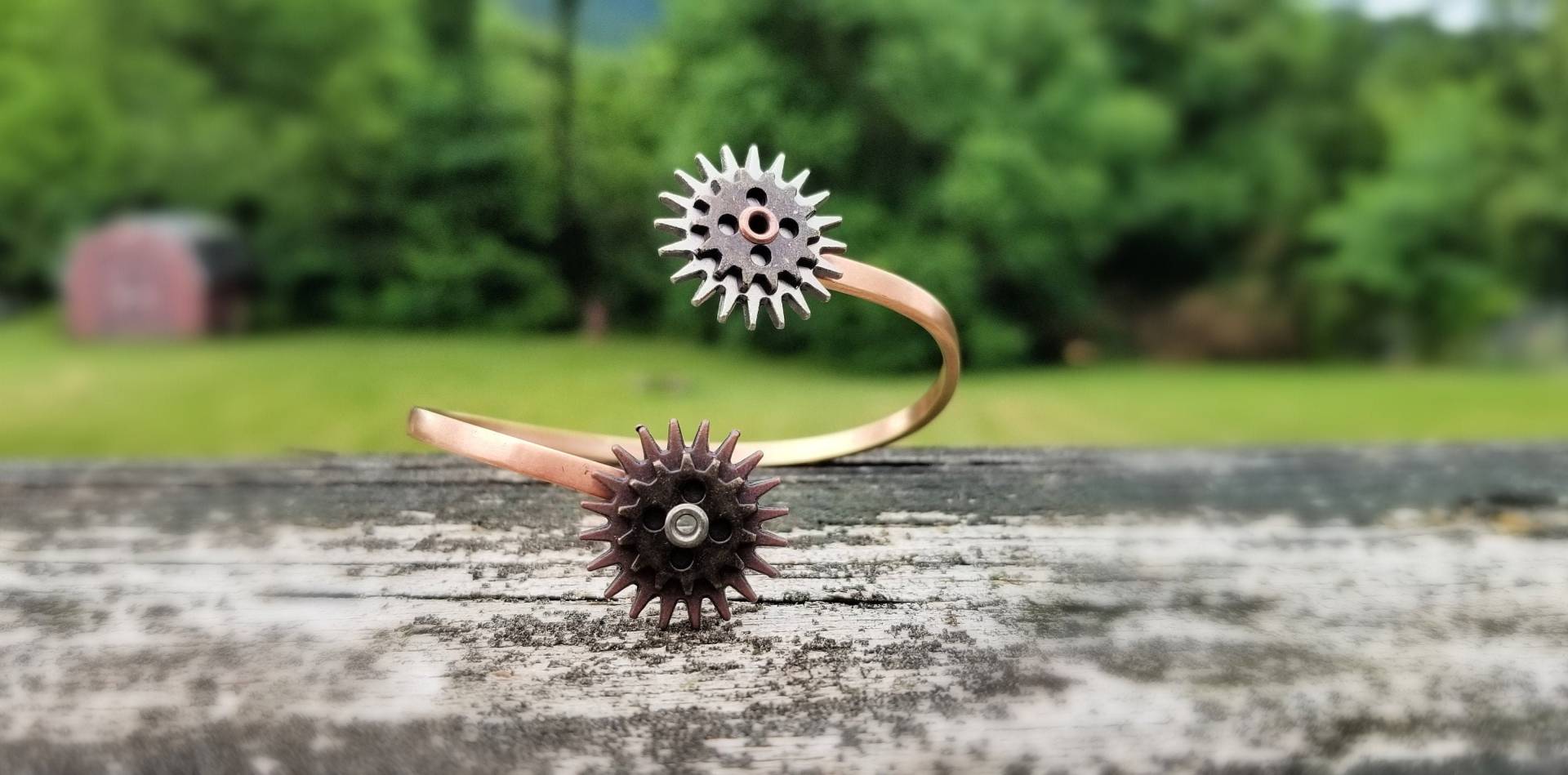 Spiked Steampunk Zahnrad Armreif, Schmuck von zencreations04