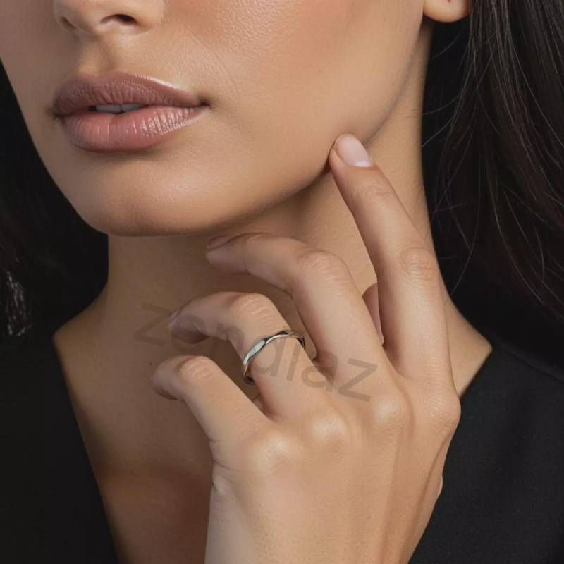 Gehämmerter Sterling Silber Ring von zendiaz