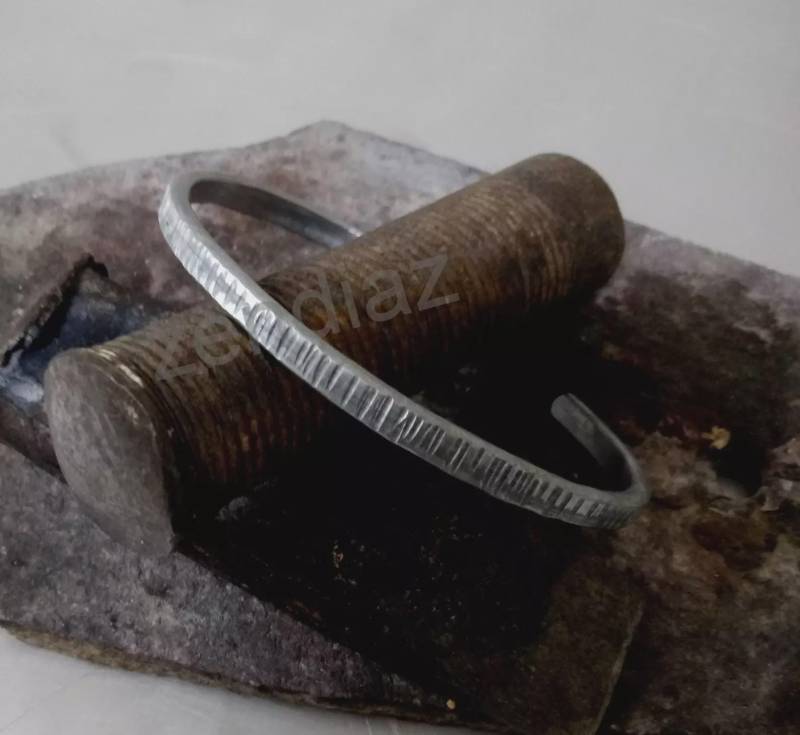 Handgemachte Patina Sterling Silber Bar Armband von zendiaz