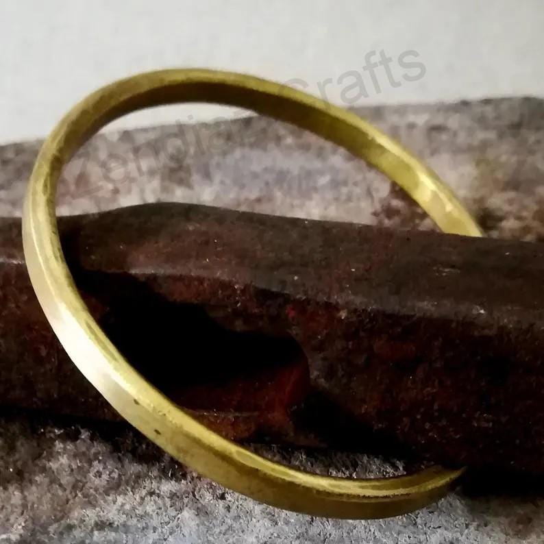 Handgeschmiedetes Rustikales Messing Bar Armband von zendiaz