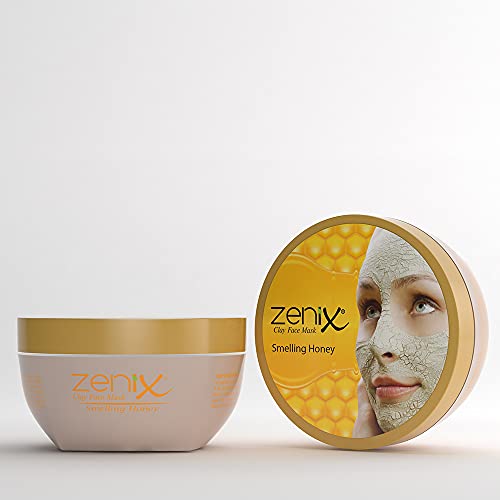 Zenix Face Mask Clay Honey 350gr | Gesicht Maske mit Tonerde | Gesichtskur | Gesichtspflege für Männer & Frauen - gegen Pickel, Mitesser und Unreinheiten | Schlamm Gesichtsmaske von zenix