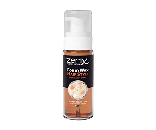 Zenix Foam Wax Keratin 150ml | Styling Schaum für Männer | Haarprodukt mit Starkem Halt | Stylingprodukt für Struktur, Volumen & Glanz | Schaum Wax | Haar-Mousse Herren | Frischer Duft von zenix