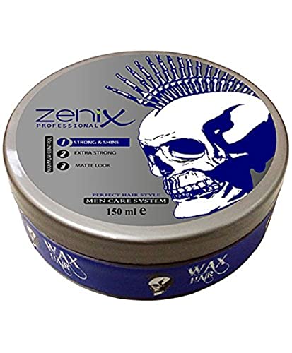 Zenix Force Strong Shine Hair Wax 150ml - Haarwachs für Männer - Starker Halt & Wet Finish - Haarwax für alle Haartypen - Haargel Herren von zenix