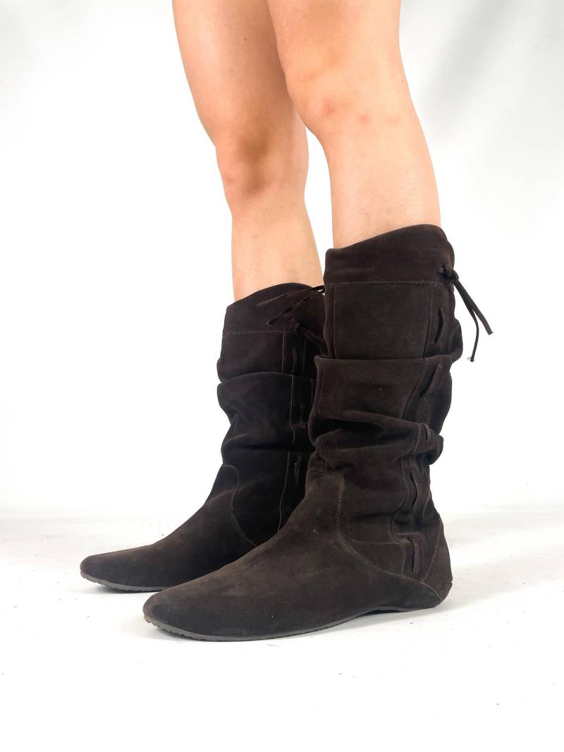 Braune Wildleder-Slipper Im Vintage-stil Der 20Er-Jahre - Eu 40/Uk 7 Us 9 von zephyry2k