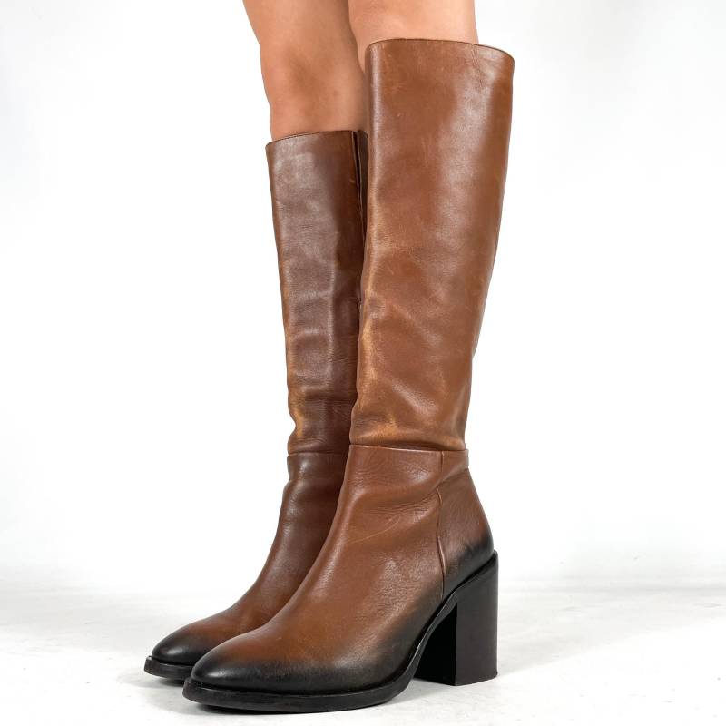 Tommy Hilfiger Braune Kniehohe Stiefel Damen Designer Retro Absatz Y2K Reitstil Modestiefel - Größe Eu 39/Uk 6 Us 8 Tommy Hilfiger Braune Kniehohe Stiefel Damen Designer Retro Absatz Y2K Reitstil Modestiefel - Größe Eu 39/Uk 6 Us 8 von zephyry2k
