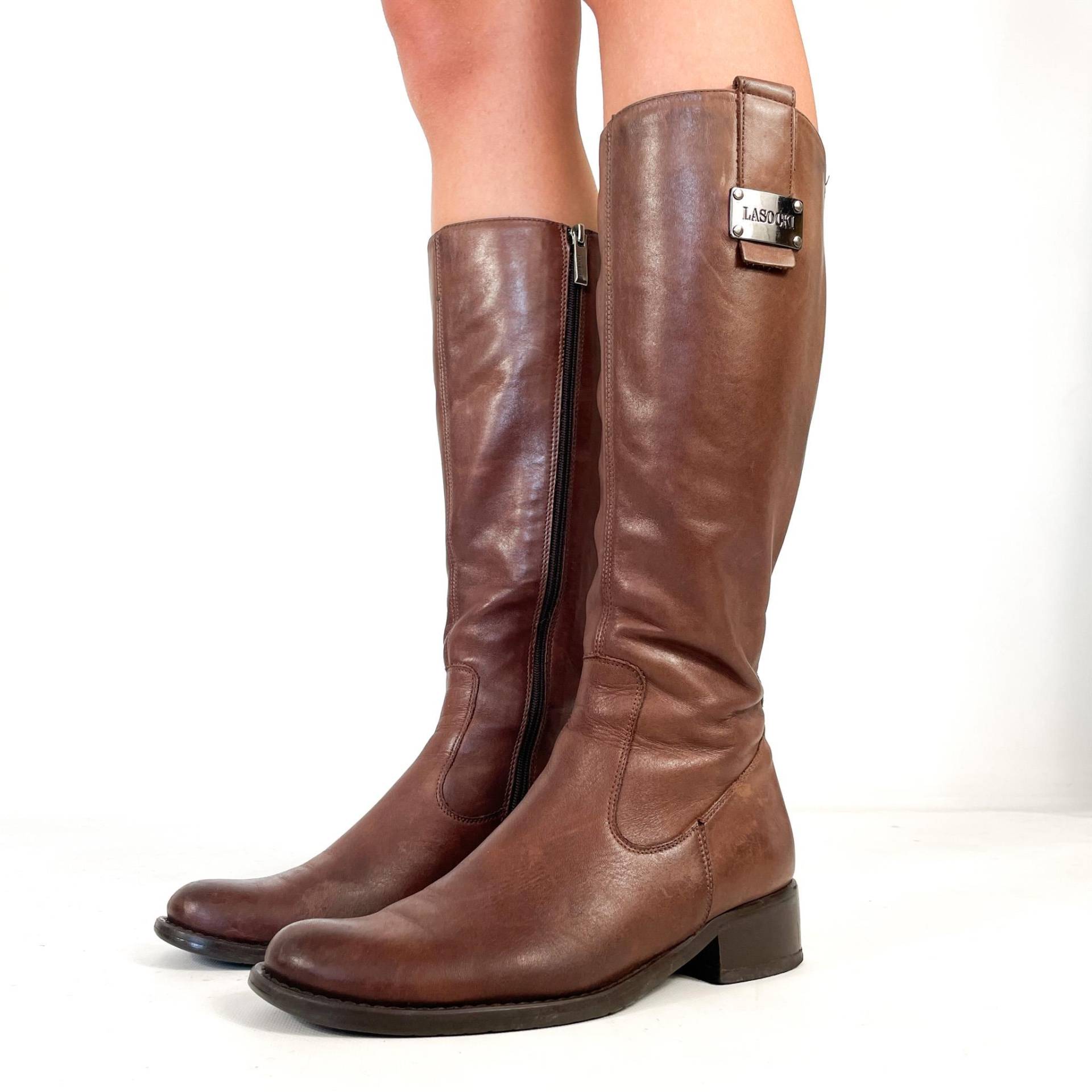 Vintage Braune Kniehohe Stiefel Damen Reitstil Y2K Klassisch Retro Festival Mode Hohe - Größe Eu 38, 5/Uk 5, 5 Us 7, 5 Vintage Braune Kniehohe Stiefel Damen Reitstil Y2K Klassisch Retro Festival Mode Hohe - Größe Eu 38, 5/Uk 5, 5 Us 7, 5 von zephyry2k