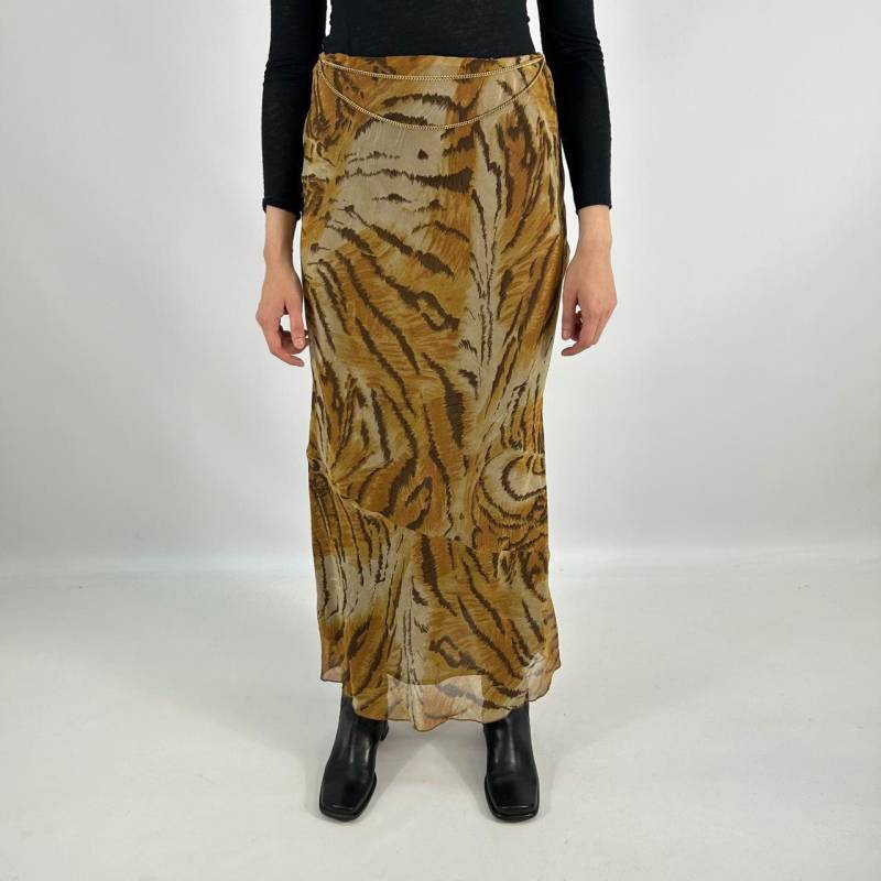 Y2K Durchsichtiger Sommer-Maxirock Mit Tiermuster von zephyry2k