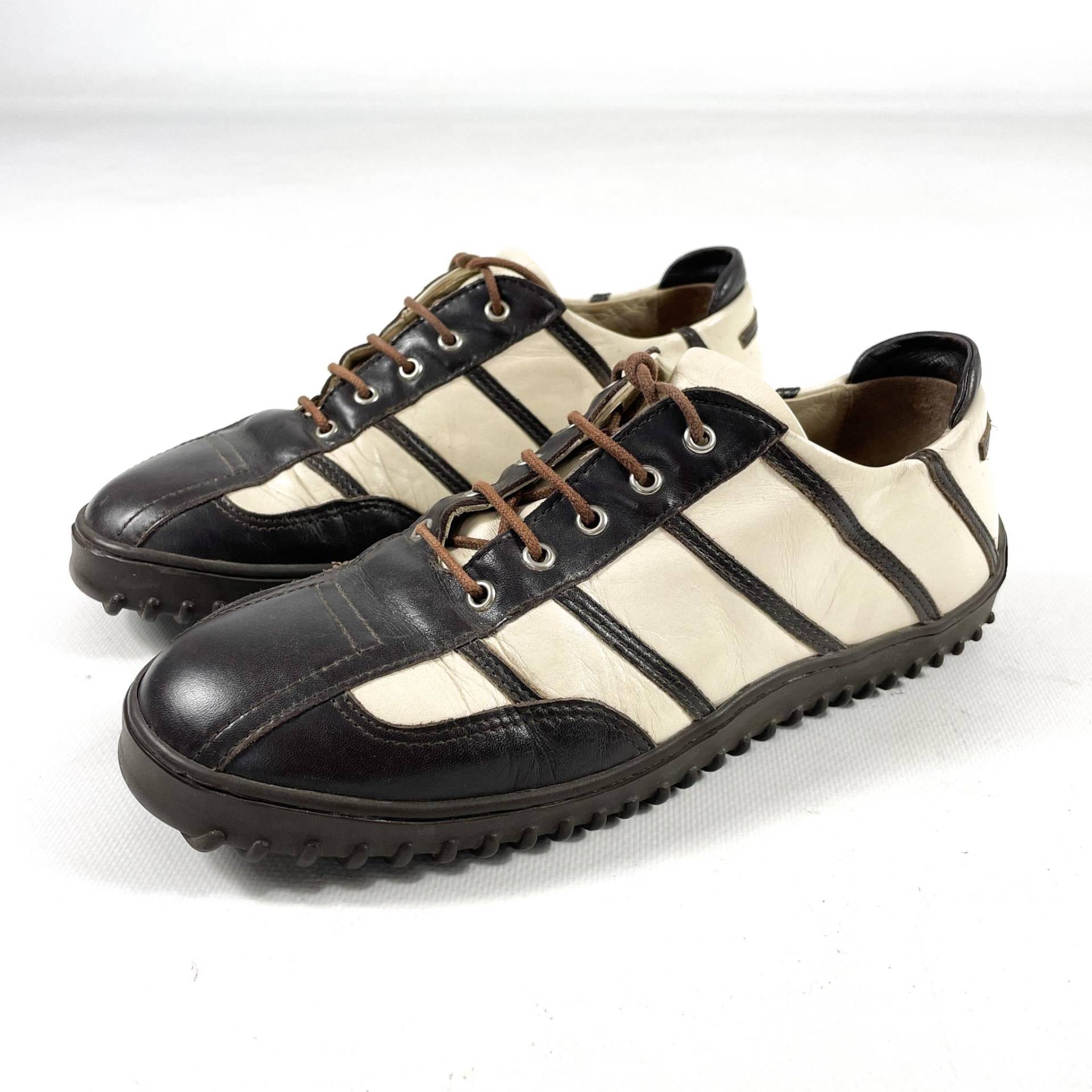 Y2K Joop Echtleder Weiß Schwarz Sneakers Low Top Schuhe 00Er Indie Sleaze Grunge Aesthetic Trainers Herbst Casual, Größe Eu 39/Uk 6 Us 8 von zephyry2k