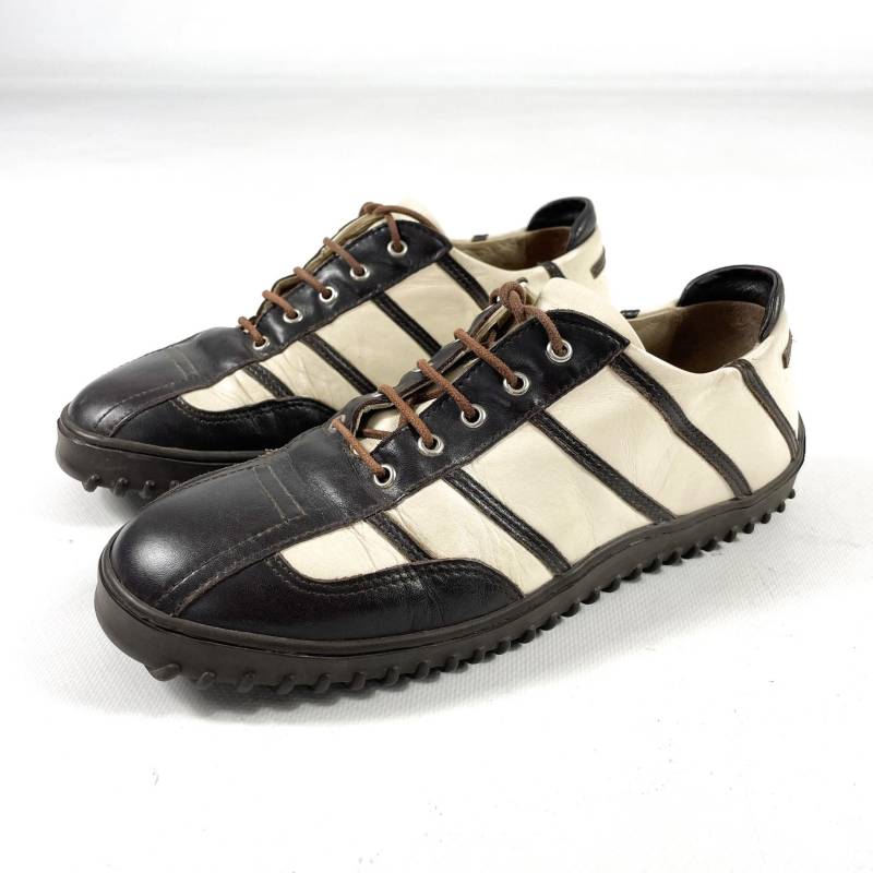 Y2K Joop Echtleder Weiß Schwarz Sneakers Low Top Schuhe 00Er Indie Sleaze Grunge Aesthetic Trainers Herbst Casual, Größe Eu 39/Uk 6 Us 8 von zephyry2k